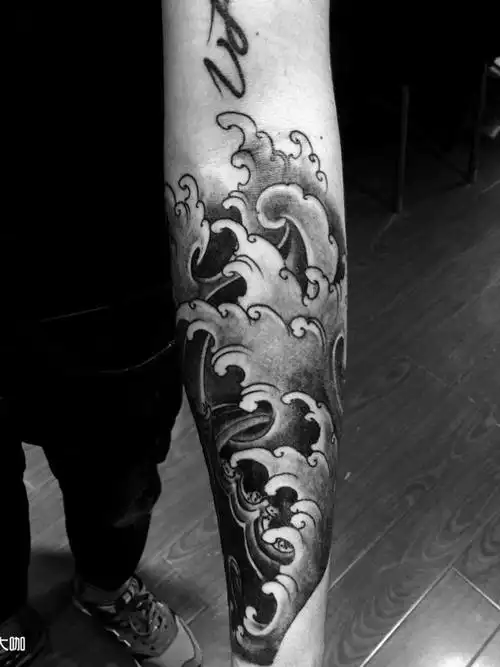 半包小臂.浪_纹身图案手稿图片_波的纹身作品集