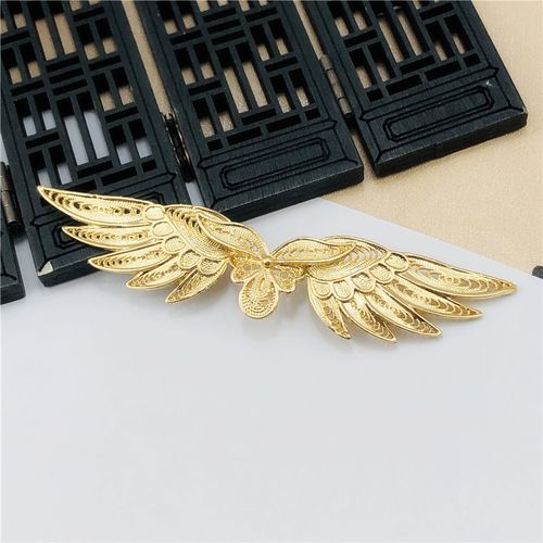 仿花丝凤凰翅膀合金diy饰品配件配件 古风发簪步摇自制手工材料