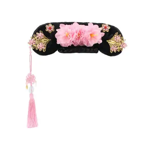 还珠格格紫薇晴儿旗头古风影视话剧清朝妃子头饰古装造型发饰假发