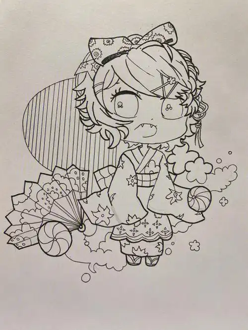 q版人物和服少女