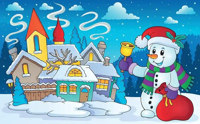 雪人与灯笼主题形象5