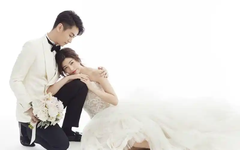 陈晓 陈妍希甜蜜婚纱照宽屏壁纸壁纸图片