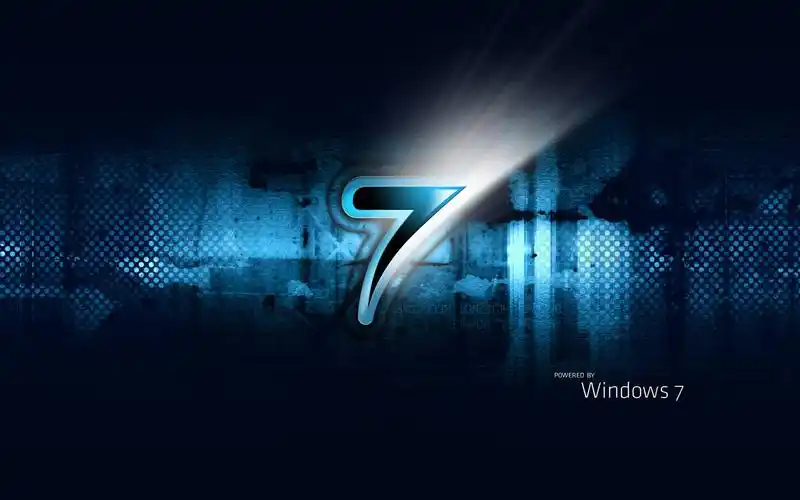 壁纸 windows7 立体蓝黑