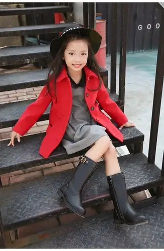 童鞋秋冬2018新款女童靴子真皮公主高筒靴儿童雪地靴亲子长靴批发