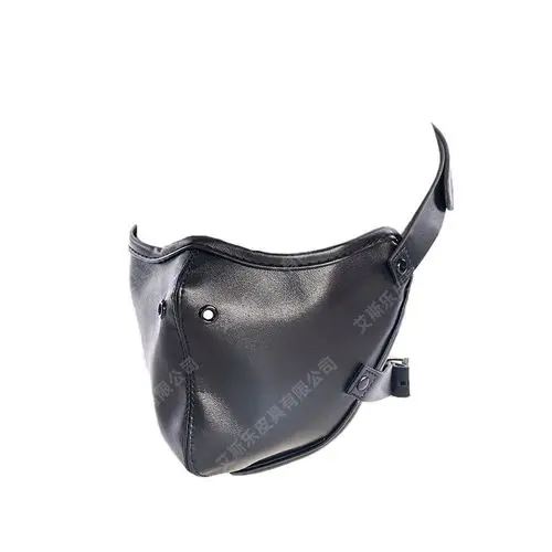 成人情趣女奴面罩超纤皮口罩口球网眼口枷扩口器调教口塞批发