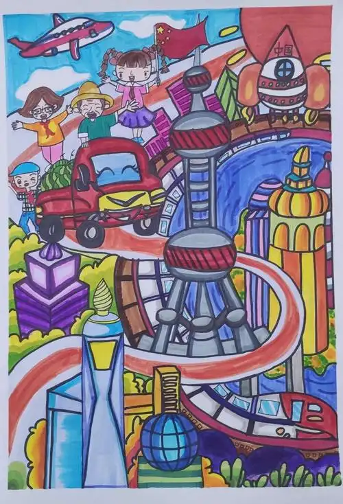 全国中小学生新时代 新生活绘画书法作品大赛"中,邱晓熙,黄亦瑄获优秀