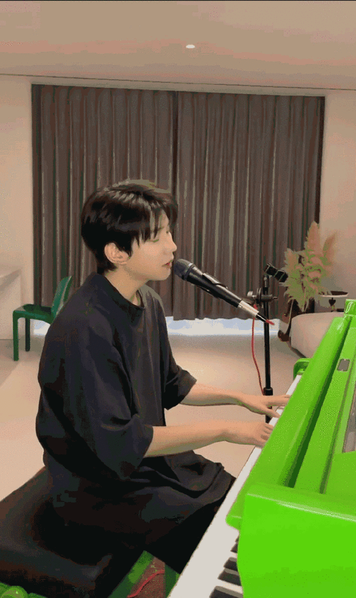 王源钢琴弹唱thewrongthings#今天是钢琴王子源93all black造型