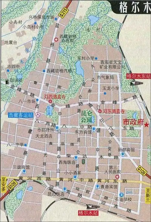 格尔木自驾游地图_青海旅游地图库_地图窝