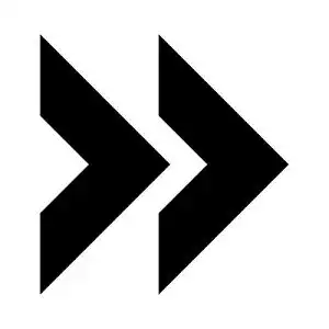 黑色双尖括号右箭头素材