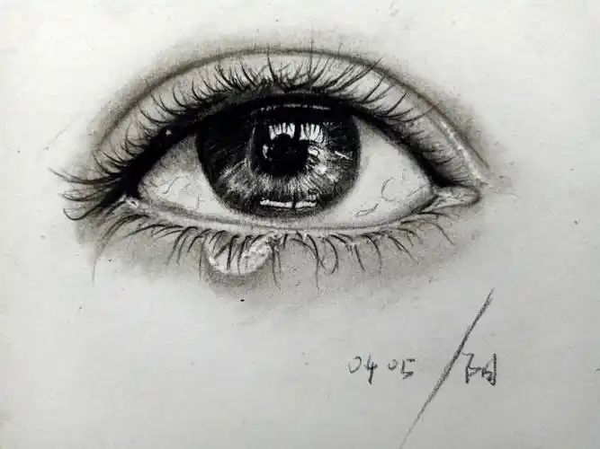 高中时候画的.#眼睛  #眼睛画法  #眼睛绘画教程