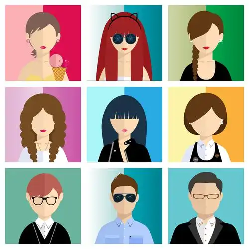 扁平化头像|ui|其他ui |babyfish - 原创作品 - 站酷 (zcool)