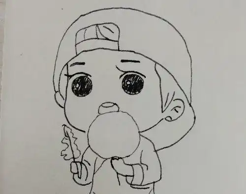 q版的鹿晗简笔画绘画方法