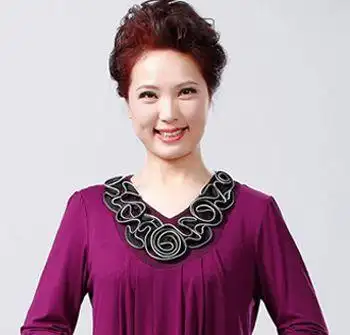 中老年圆脸盘发发型设计 适合圆脸的盘发发型图片(4)