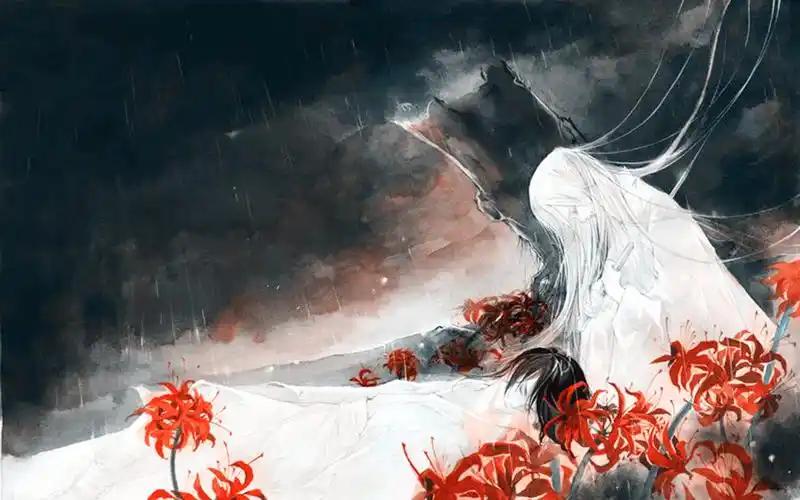 插画,彼岸花,曼珠沙华曼珠沙华