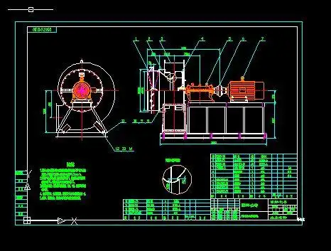 离心风机总装图