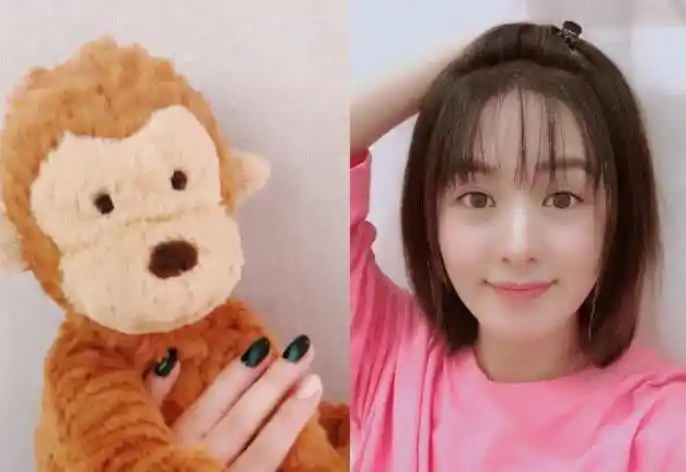 赵丽颖在宝宝百天后晒萌照,手贴可爱玩偶,配文真调皮