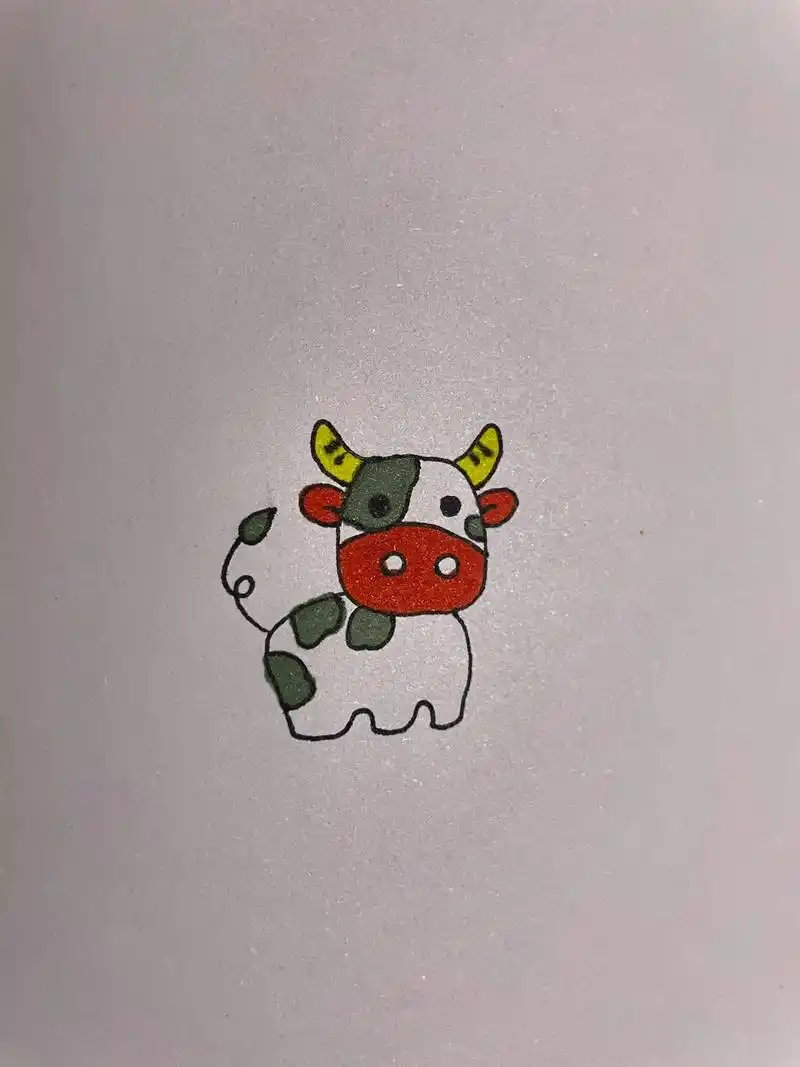 简单画小牛#简笔画 #可爱卡通 #画画 #小动物简笔画 #图 - 抖音