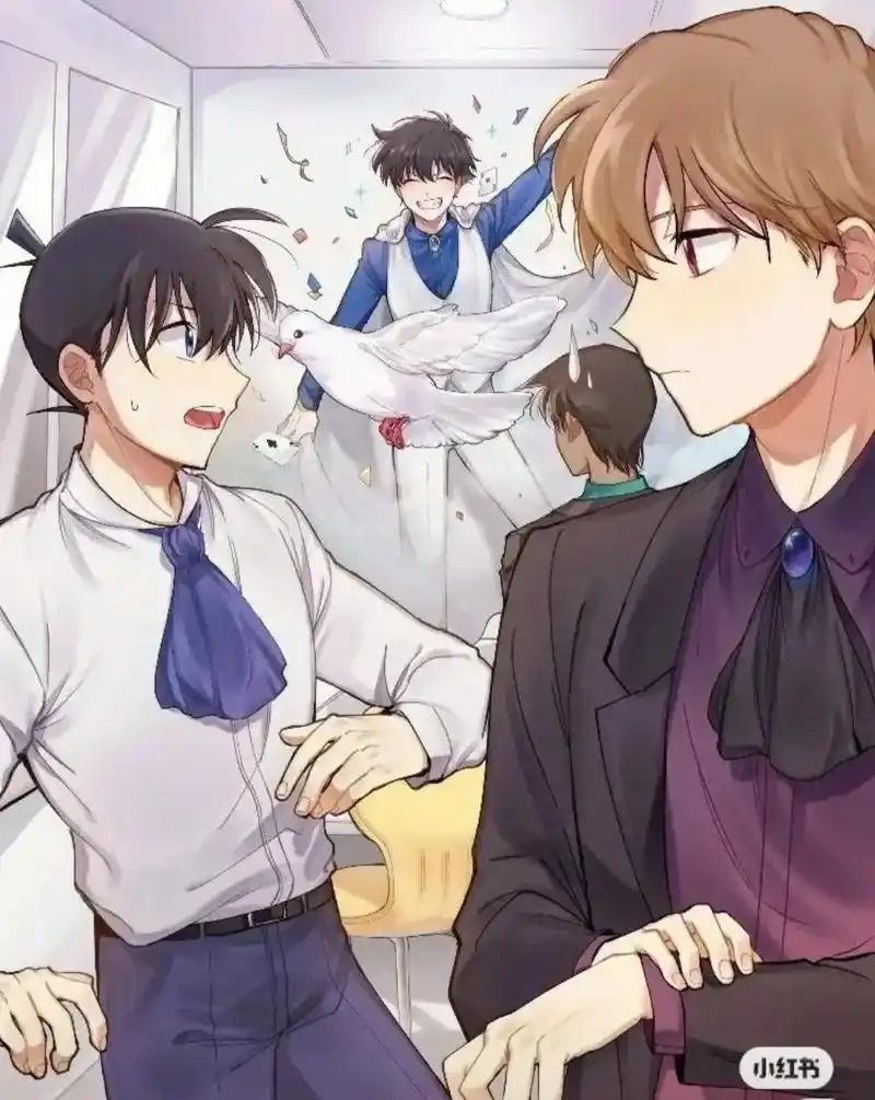 名柯图片(有基德)#名侦探柯南 #名柯漫剪 #二次元 #日漫 - 抖音