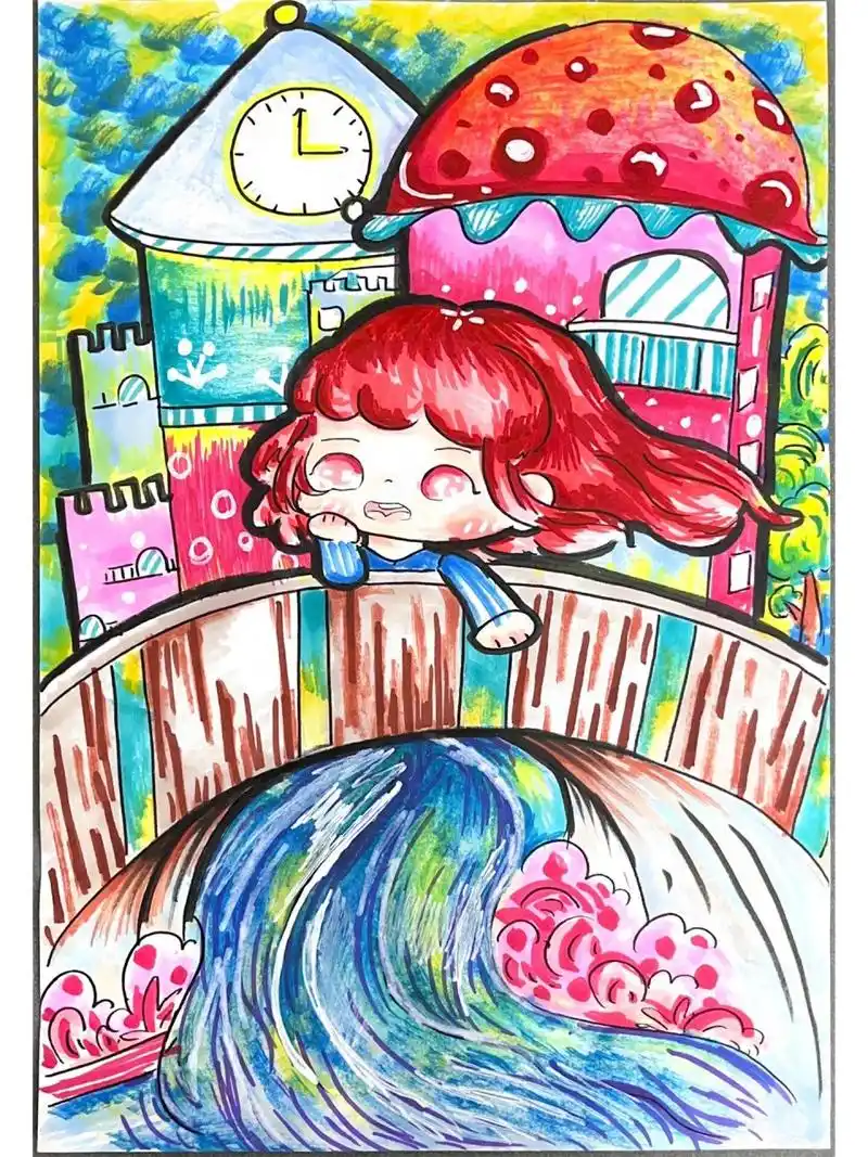 学前教育幼师儿童主题画《美丽的城市》