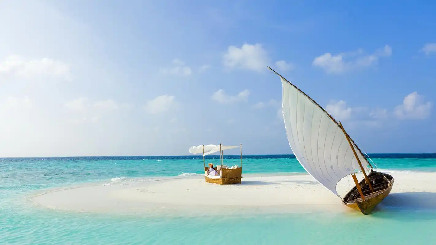 度假胜地的海滩风光,风景-回车桌面