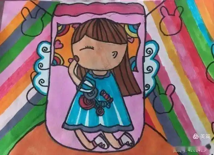 讲好防疫故事一年级画中画作品展