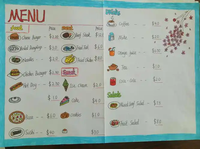 语言与艺术的碰撞——记学1811号手绘菜单 - 美篇