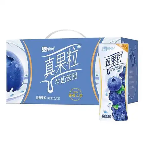 真果粒蓝莓果粒牛奶饮品250g12盒