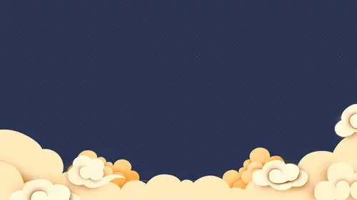 深蓝祥云图案喜庆春节主题高清背景(5张)