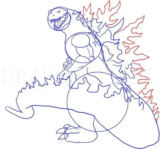 how to draw godzilla