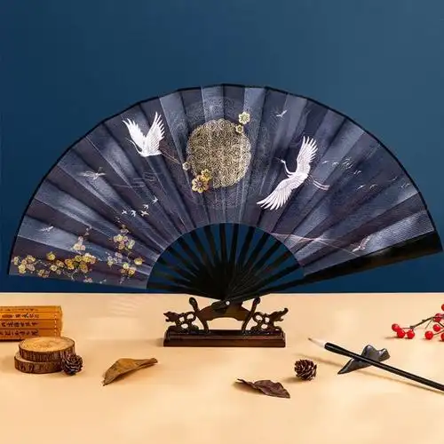 扇子古风霸气可折叠国风古装道具折扇开合国潮工艺扇
