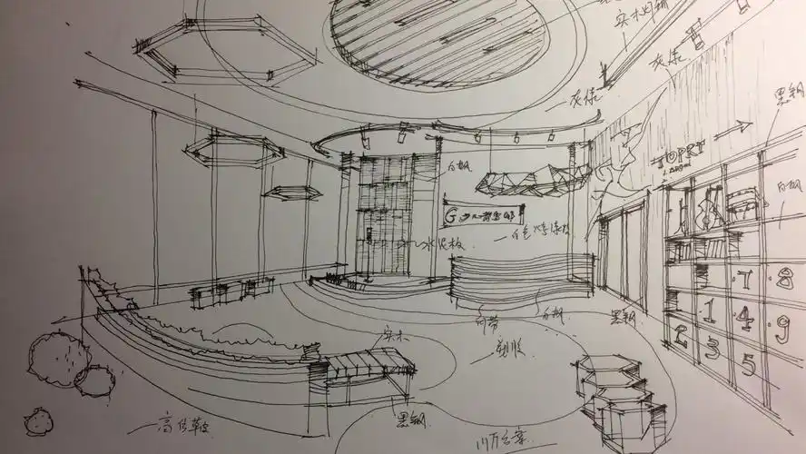 商业中心设计草图方案