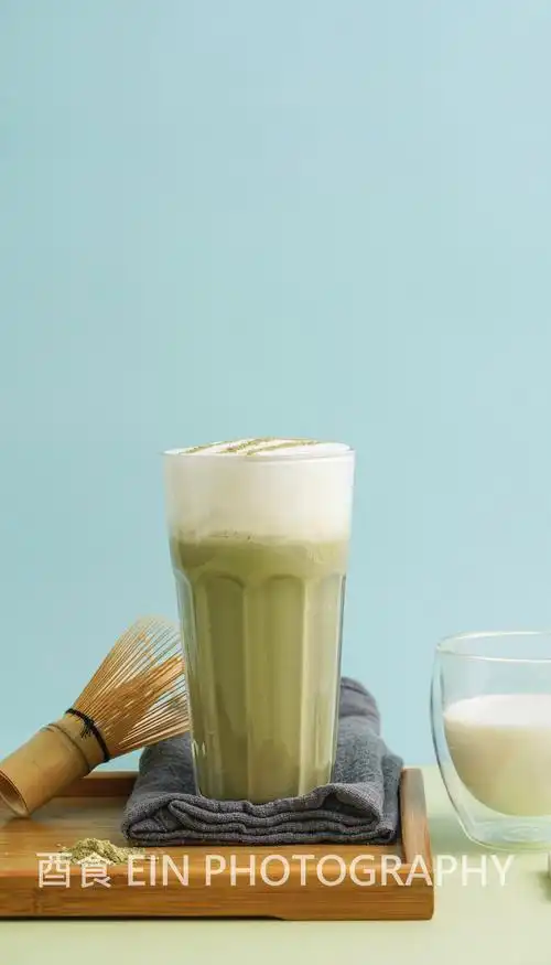 今天在家做抹茶奶盖