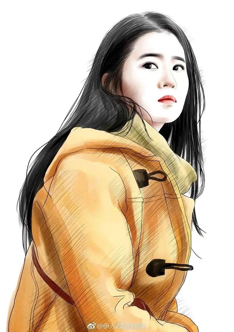 一组刘亦菲手绘美图,太美了!