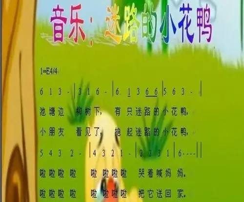 歌曲:迷路的小花鸭