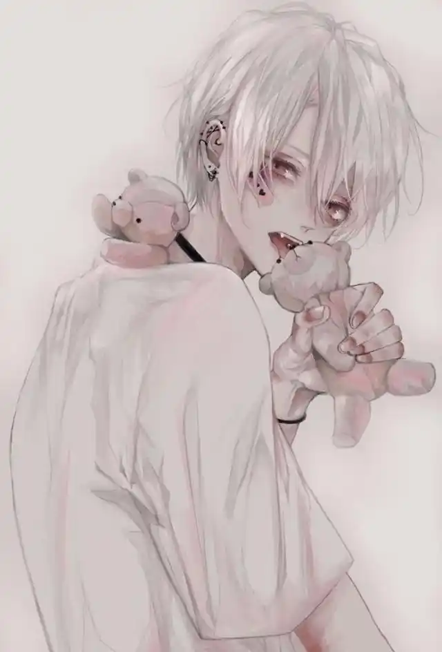 又帅又甜的卡通少年插画,病娇风格画的超赞