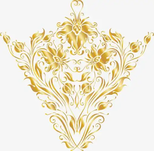 金色奢华花纹图案矢量素材