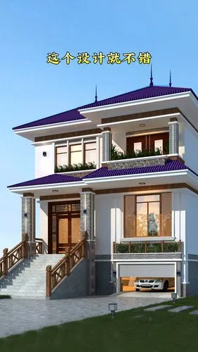 农村最美的欧式三层别墅