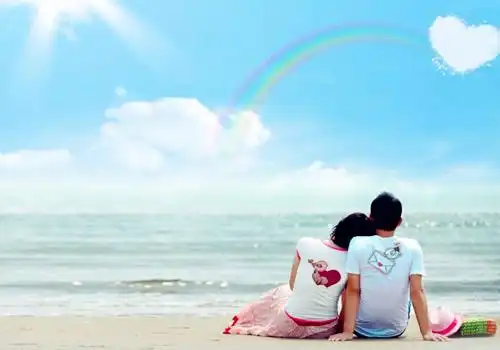 陪伴一生情侣背影图片_慢慢和你一起走