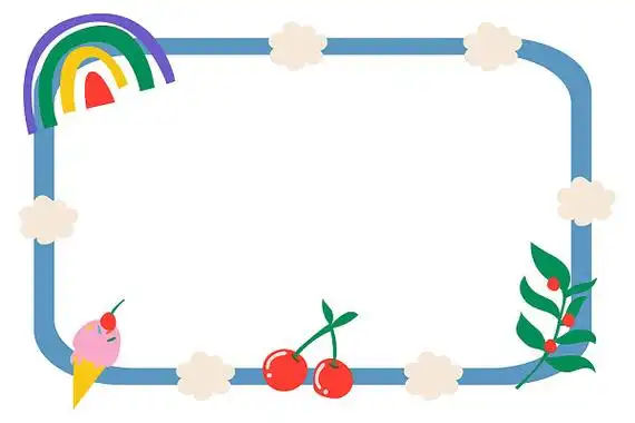 小贴士边框手绘边框手帐边框卡通边框可爱相框素材