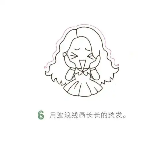 小女孩简笔画图片大全害羞的小女孩简笔画画法步骤图