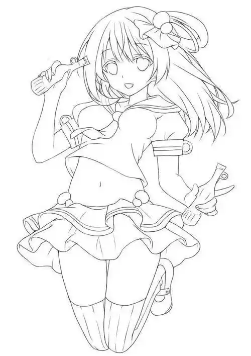 高清动漫线稿1000张_素材_关键词_主页