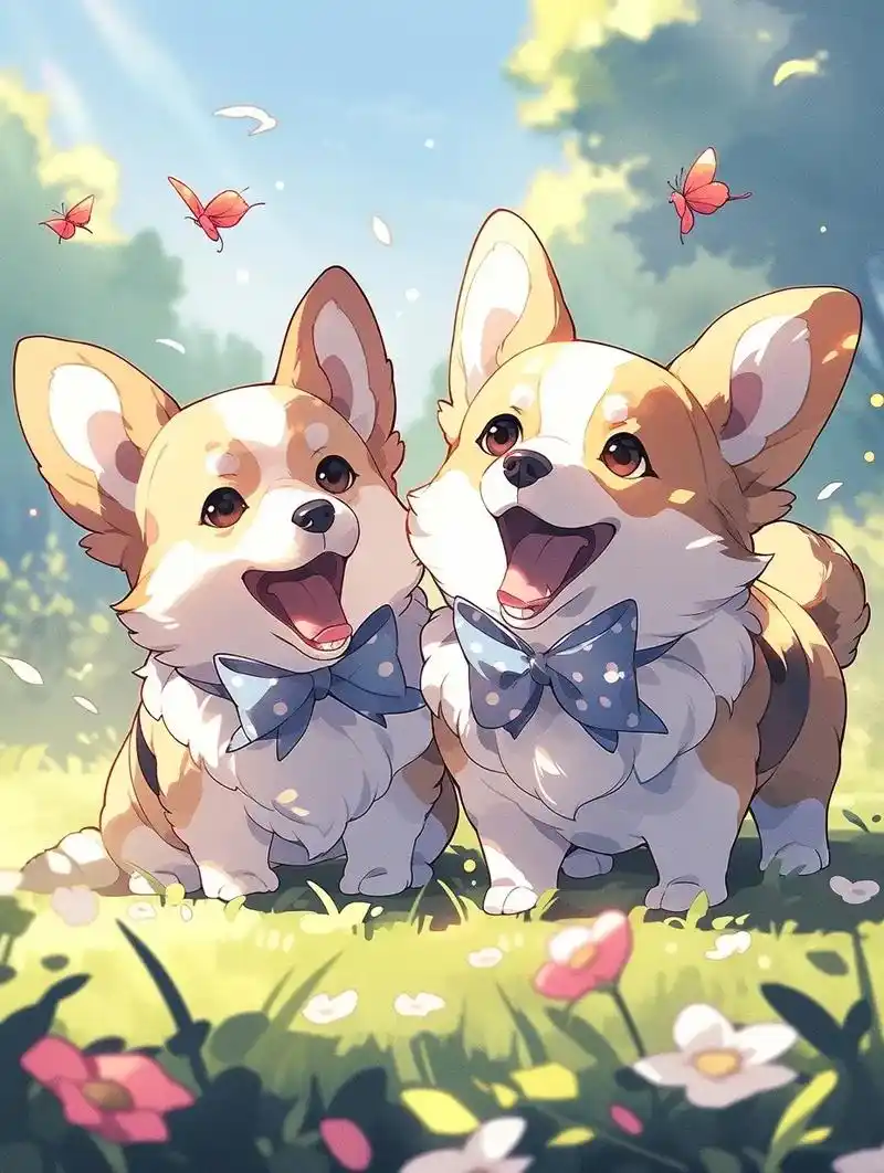 可爱柯基!#柯基 #狗狗头像 #ai #情侣头像 #萌宠 - 抖音