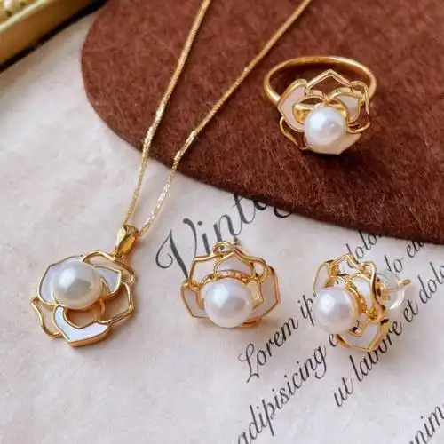 山茶花珍珠三件套氛围感拉满了