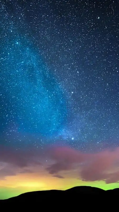 蓝色星空宇宙手机端h5背景