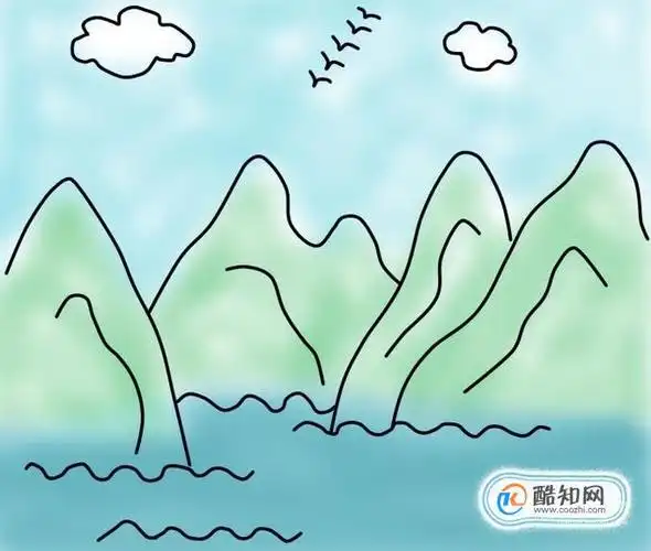 简笔画山水风景是怎么画的优质