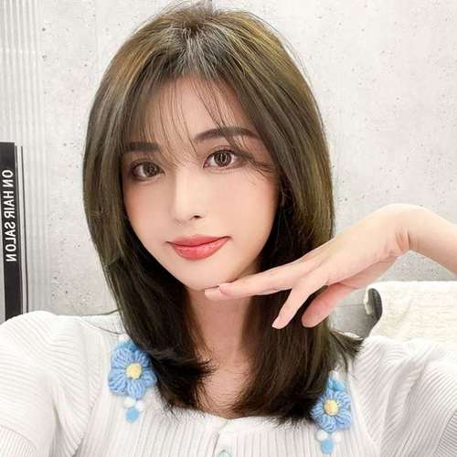 高端真发头套假全人适合圆脸自然2021年时尚新款制作的流行仿短发