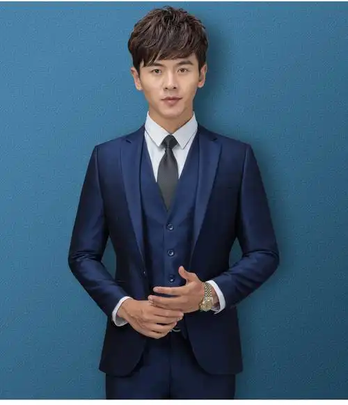 职业正装西装男韩版修身新郎结婚礼服春秋_西服套装_帅哥外套_男装,男