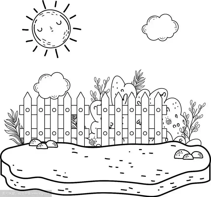 美丽的花园灌木与鲜花的景象