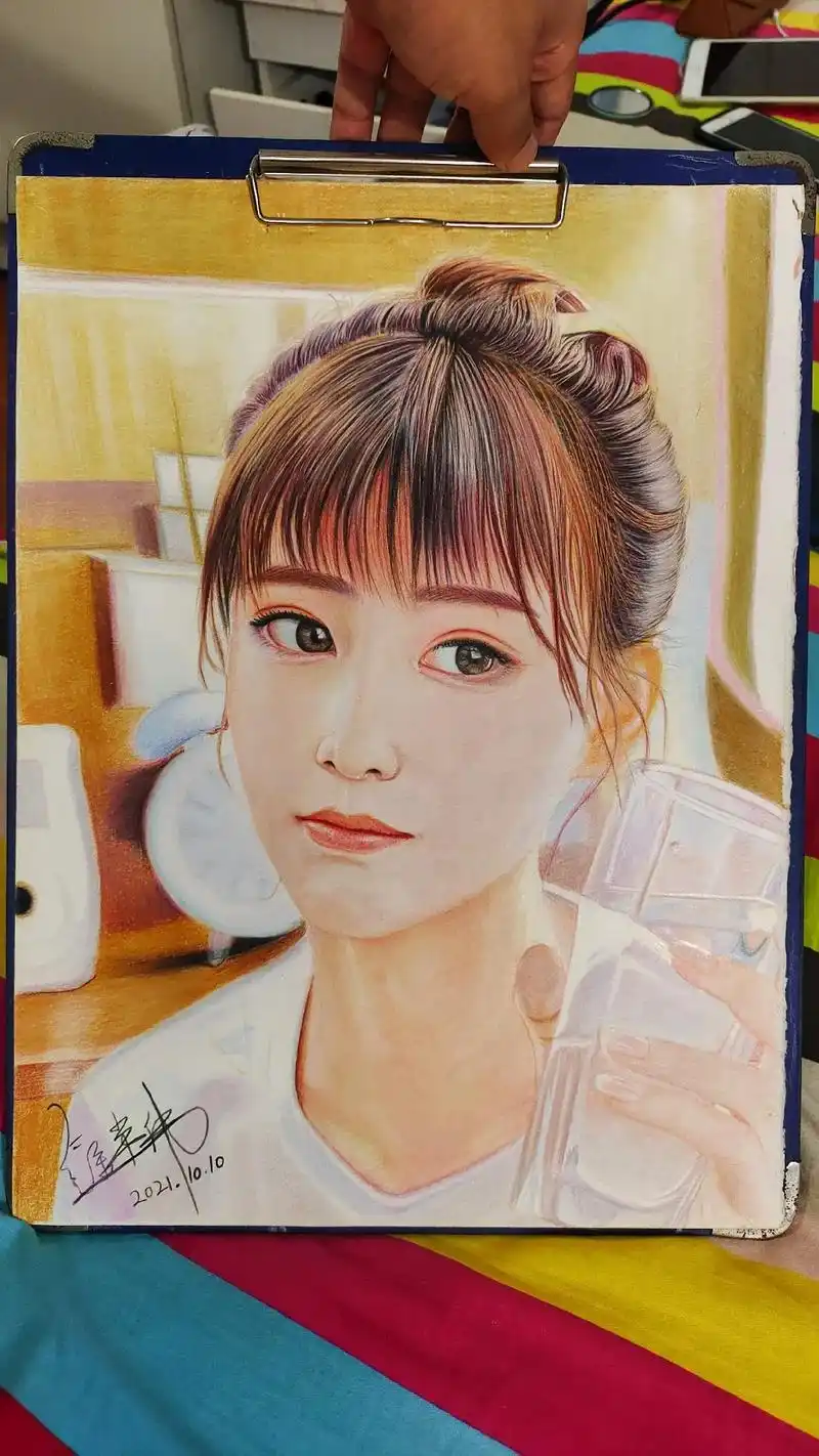 彩铅手绘 #手绘 #肖像画 #彩铅 #彩铅人物 #画画 # - 抖音