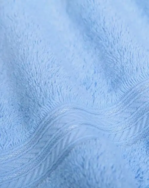 芬缇fantti家纺专场天蓝色精梳美棉缎档加大加厚毛巾套装fnt01c01m07_